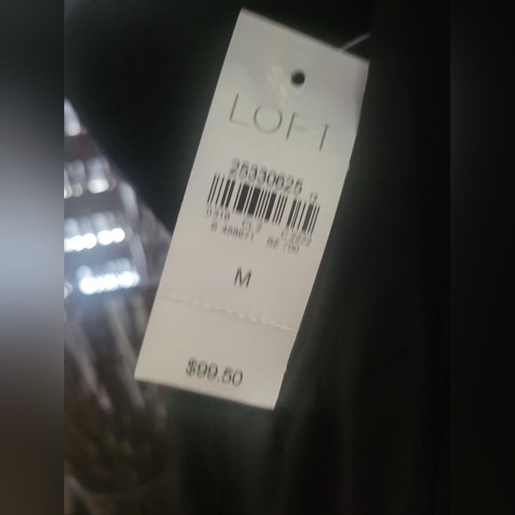 LOFT Tassel Halter Swing Dress in Black Medium New With Tags - Picture 13 of 16